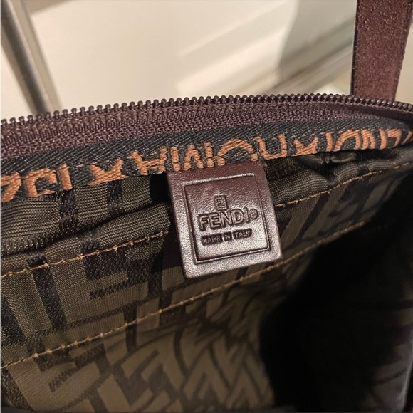 FENDI Large Zucca Canvas Duffle Weekender Tote Bag Black Brown - Picture 10 of 16